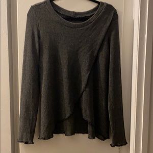 Silver and black light double layer sweater